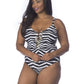 La Blanca - Wild Safari Plusace Up One Piece Swimsuit