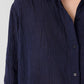 Eileen Fisher - Puckered Linen Stripe Classic Collar Shirt