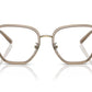 Tory Burch - Women's Transparent Square Non-polarized Eyeglasses