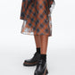 3.1 Phillip Lim - Draped Midi Skirt With Organza Combo