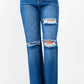 American Bazi - High Waist Distressed Wide Leg Jeans