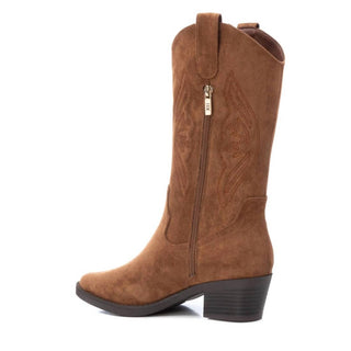 Xti - Botas femininas de camurça italiana ocidental