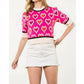 Thml - Heart Knit Short Sleeve Top