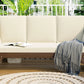 TOPMAX Outdoor Adjustable Patio Wooden Daybed Sofa Chaise Lounge