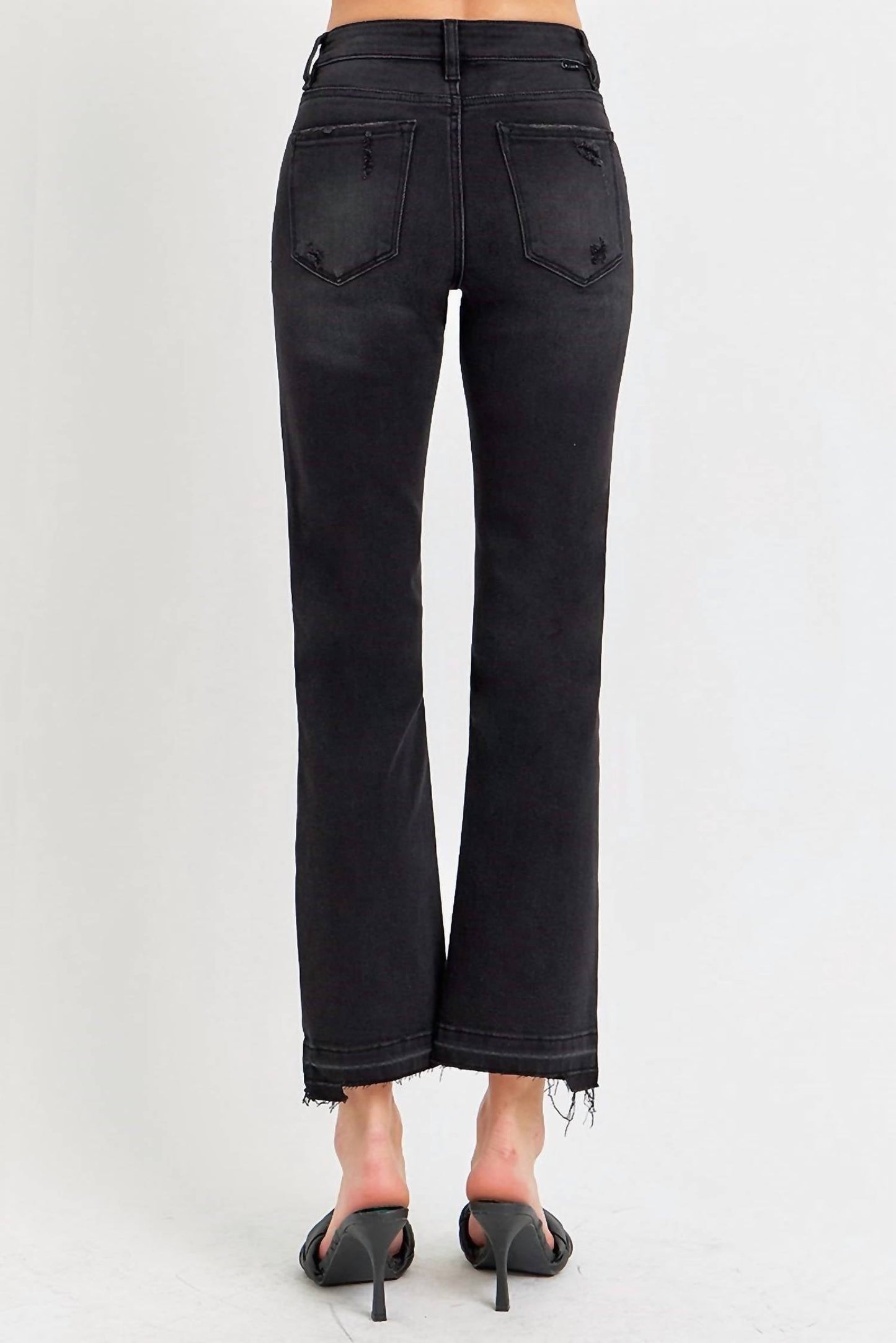 Risen - Mid Rise Ankle Straight Leg Jeans