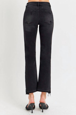 Risen - Calça Jeans Reta com Cano Médio e Cano Curto