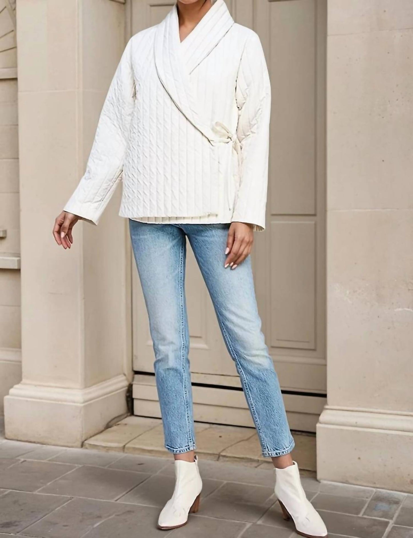 Allie Rose - Ophelia Quilted Wrap Tie Jacket