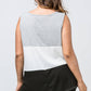 Entro - Color Block Waffle Knit Tank Top