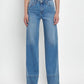 Vervet By Flying Monkey - High Rise Raw Hem Wide Leg A Line Jeans