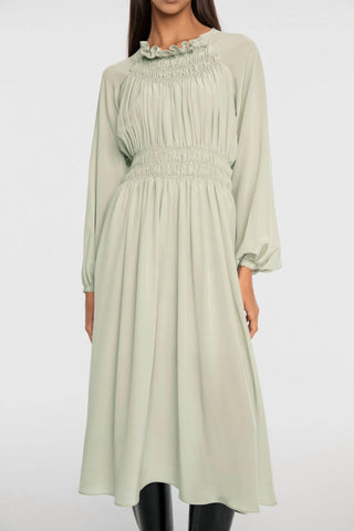 Dāl The Label - Vestido midi franzido exclusivo