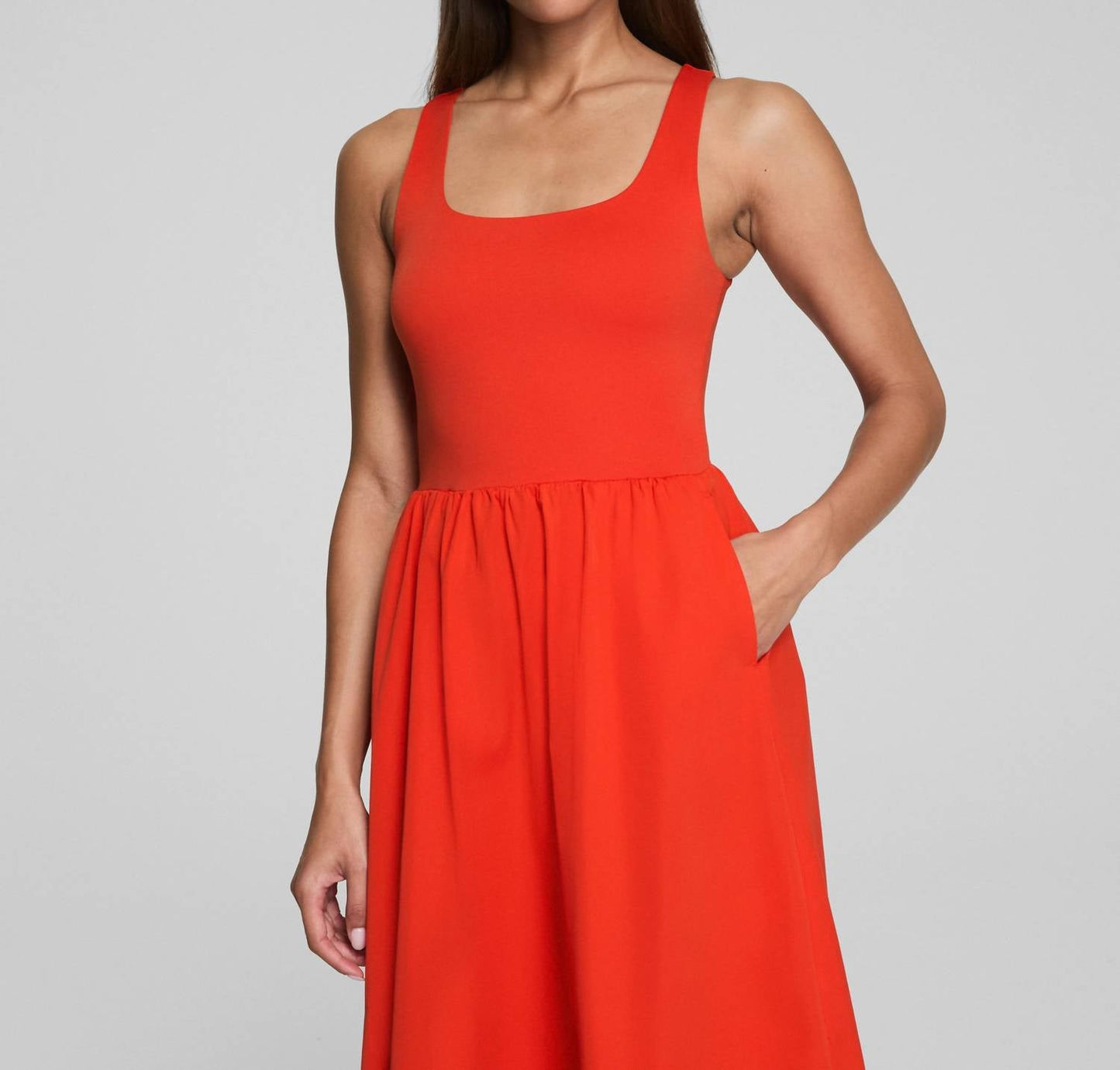 Spanx - Jersey Scoop Neck Tank Midi Dress