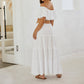 Blanco By Nature - Flowy Long Drawstring Skirt
