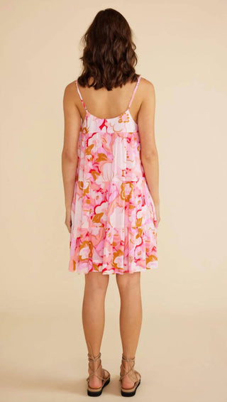 Minkpink - Vestido curto floral Josie em camadas