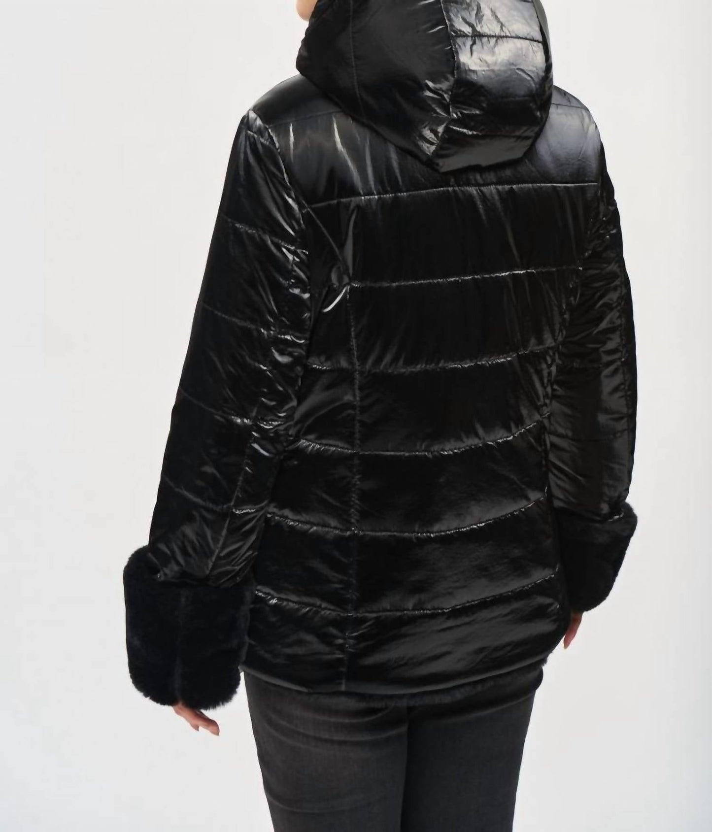 Joseph Ribkoff - Reversible Faux Fur Quilted Puffer Coat