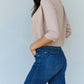 Doublju - Full Size 3/4 Sleeve Cropped Cardigan
