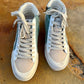 Miim - Women's Kyle Rubber Lace-up Glitter Leather Sneakers
