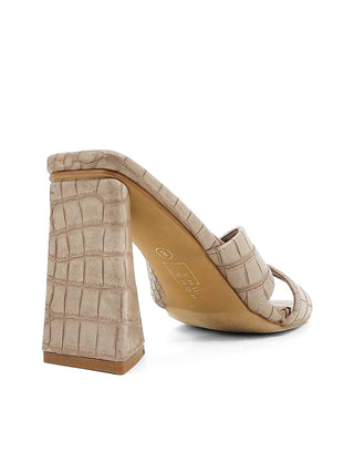 Shu Shop - Sandália feminina Eartha com salto triangular