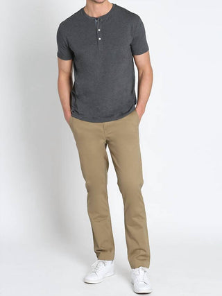 Jachs New York - Stretch Pima Blend Short Sleeve Henley Tee