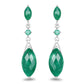 8.52 Carat Dyed Emerald & Emerald .925 Sterling Silver Earrings