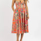 Olivaceous - Blossom Print Midi Dress