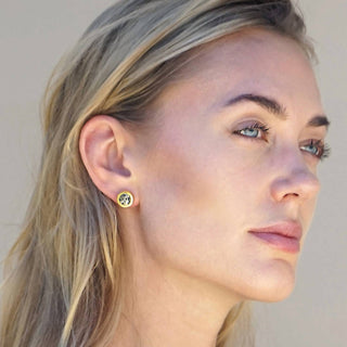 Tat2 Designs - Women's Flora Coin Stud Earrings
