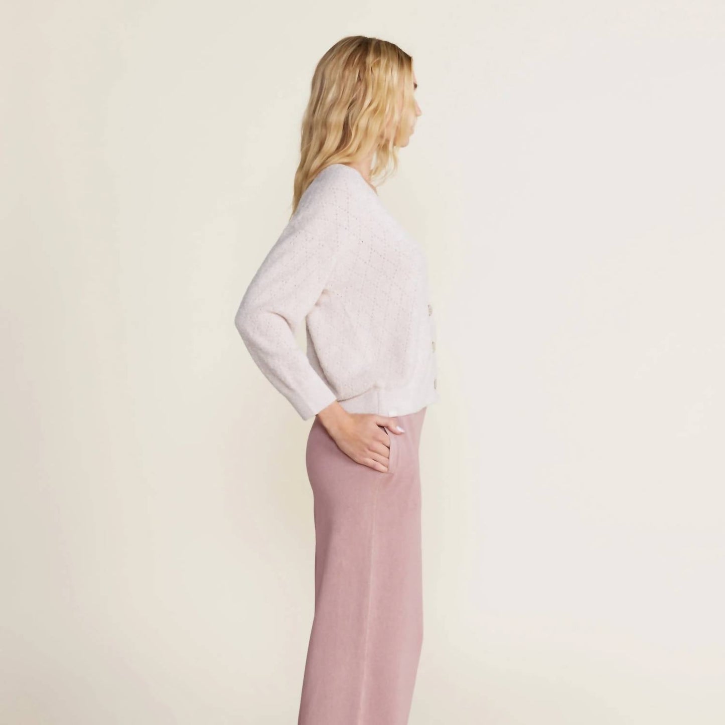Barefoot Dreams - Cozychic Lite Diamond Pointelle Cardigan
