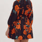 Entro - Fire And Ice Satin Floral Mini Dress