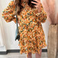 Entro - Floral Tiered Dress With Smocking