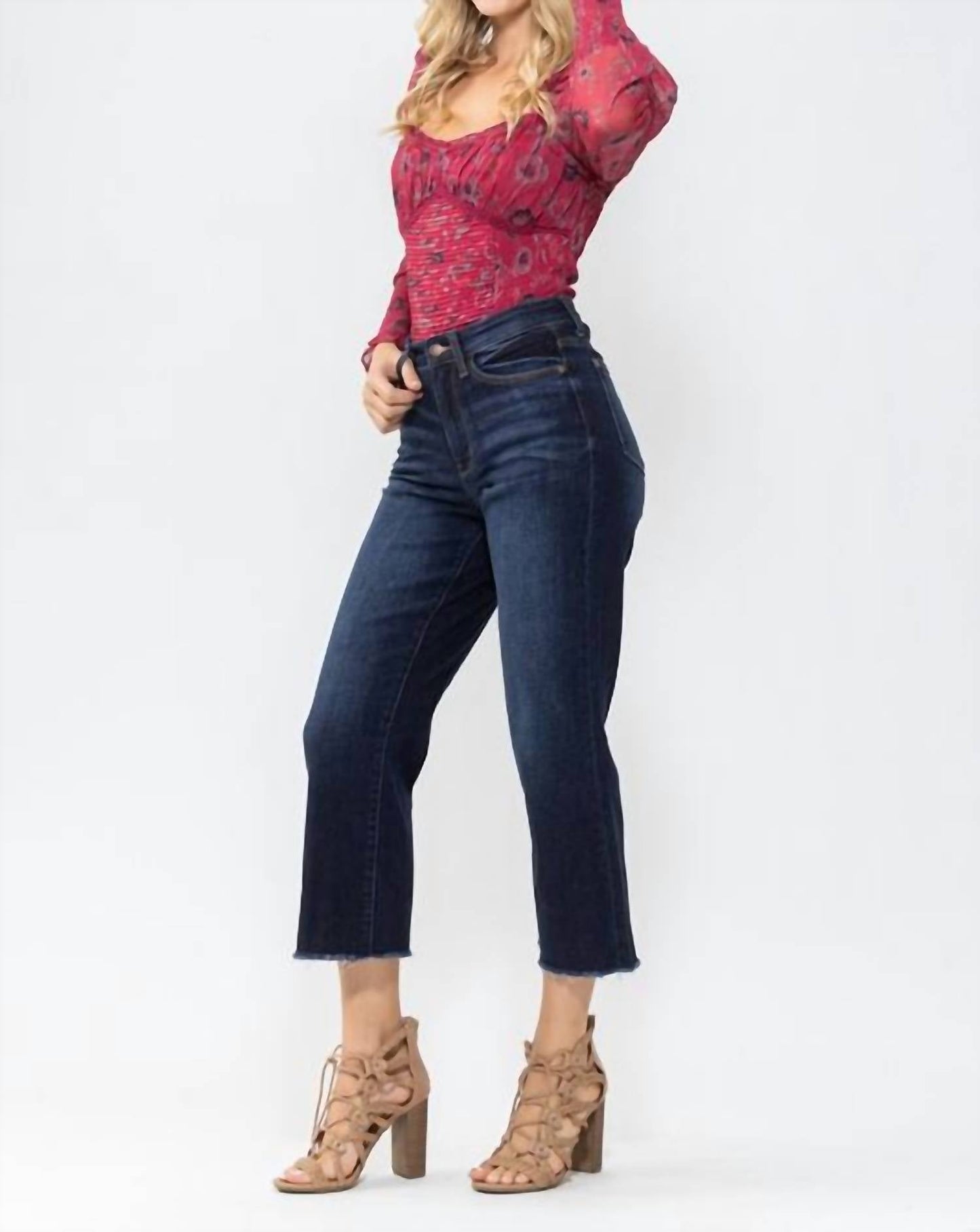 Judy Blue - High Waist Cropped Wide Leg