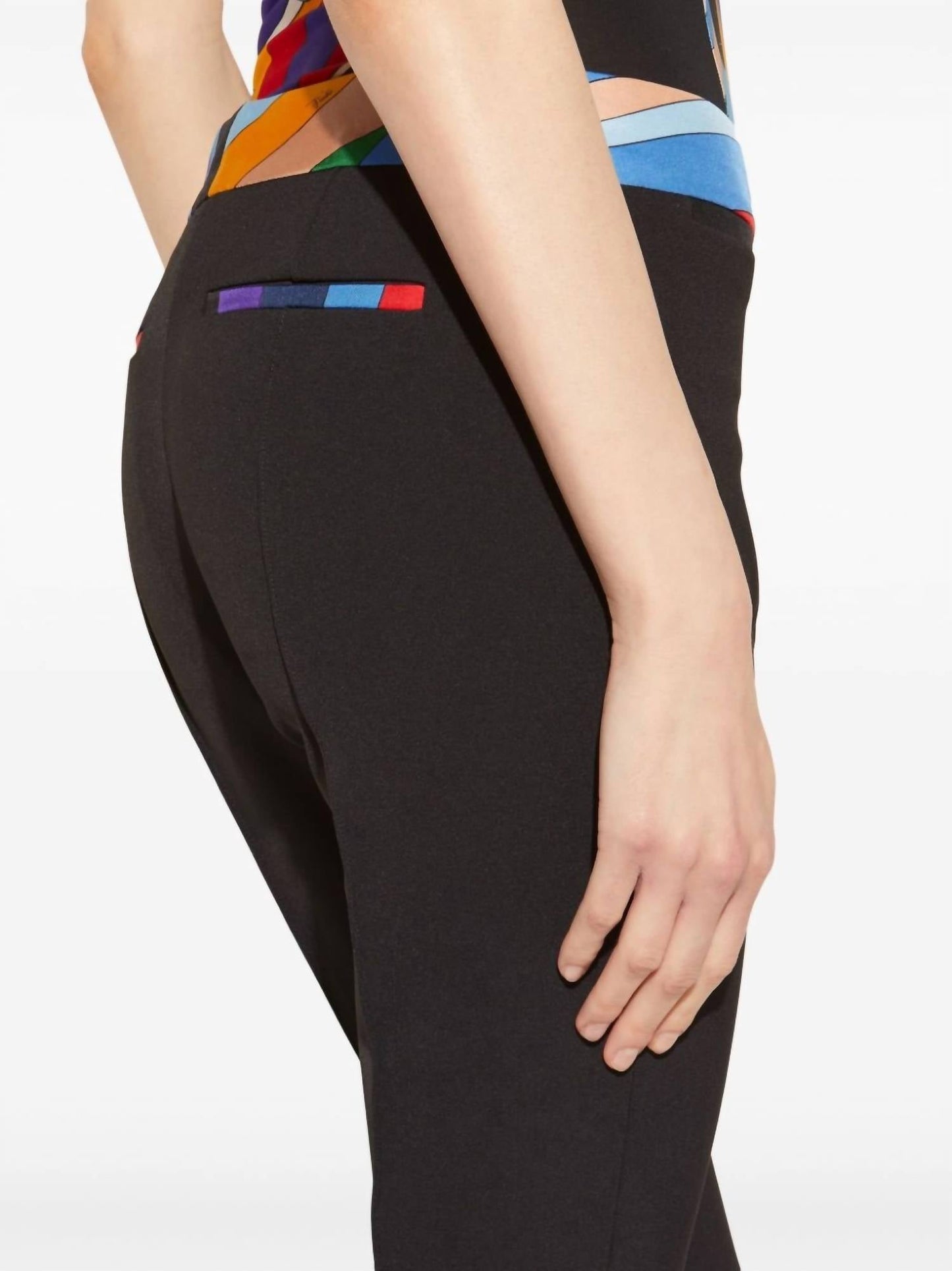 Pucci - Abstract Print Trim Cropped Trousers