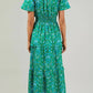 Sugarlips - Alina Floral Palmer Tiered Maxi Dress