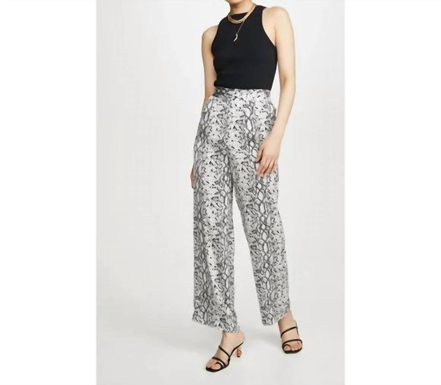 Good American - Purely Python Print Wide Leg Pants