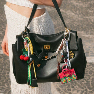 Baggly Charms - Women's Cherry Pop Beaded Keychain Bag Charm