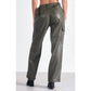 Elan - FAUX LEATHER CARGO PANTS