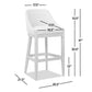 Newport 30.5" Coastal Curved Back Upholstered Barstool