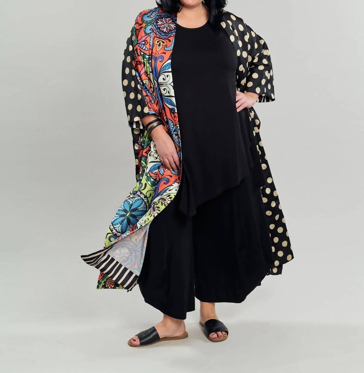 Alembika - Paisley Dot Long Kimono Jacket
