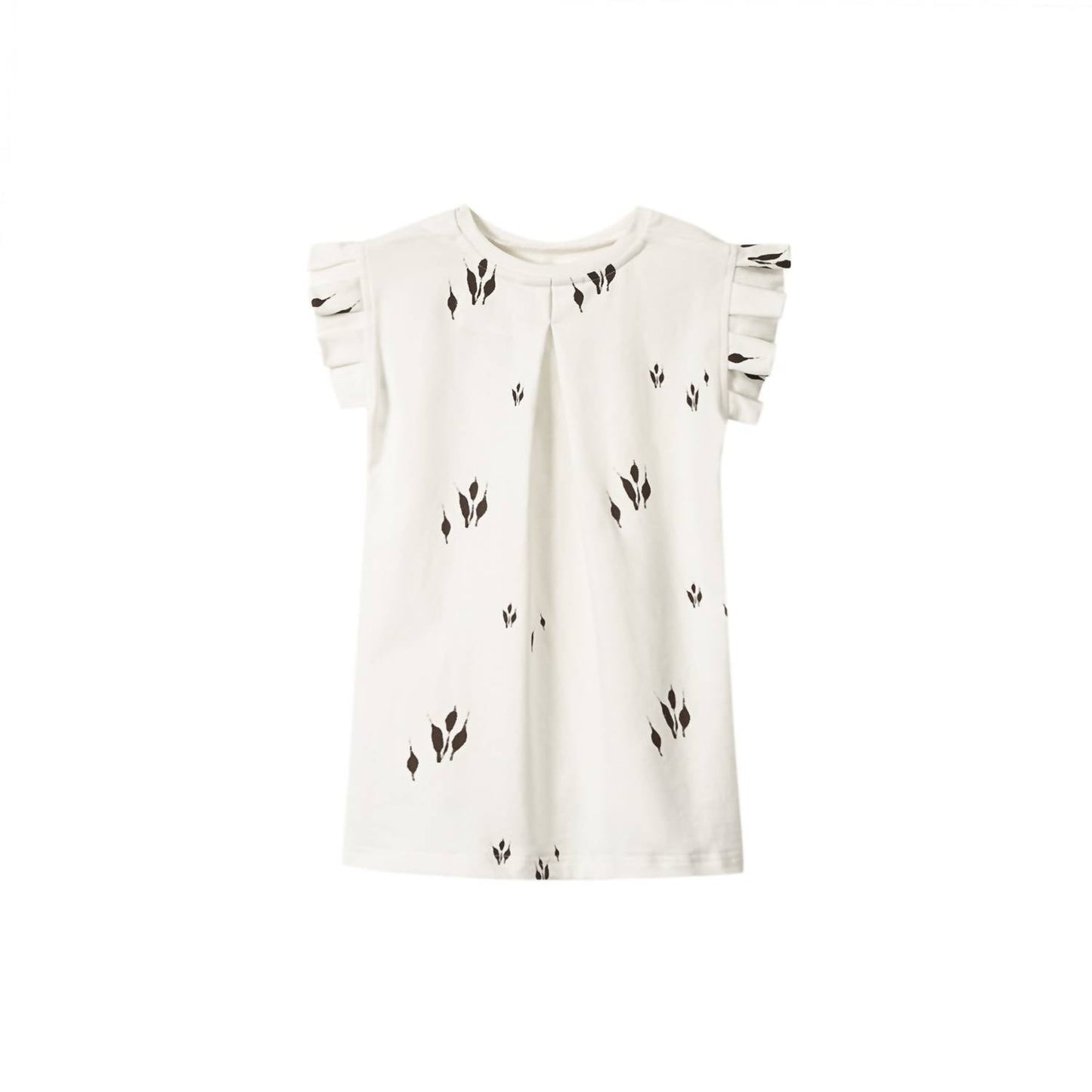 Omamimini - Girls Jersey Dress with Box Pleated Sleeve