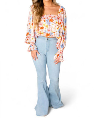 Buddylove - Blusa Curta Fluida Flora