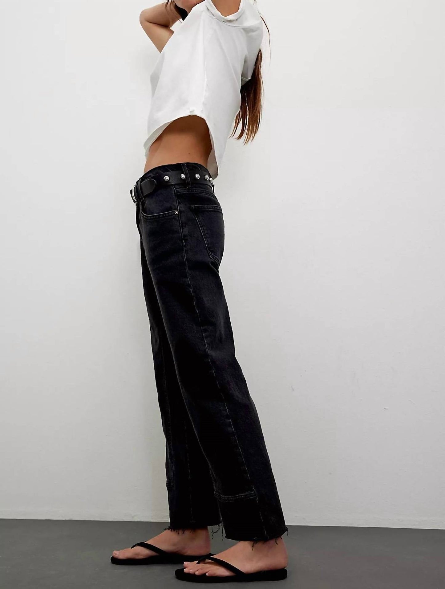 Free People - Risk Taker Mid Rise Straight Jeans