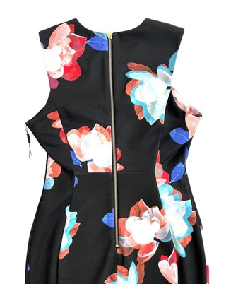 Calvin Klein - Vestido justo sem mangas com estampa floral