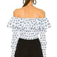 Caroline Constas - Floral Off Shoulder Long Sleeves Lydia Top