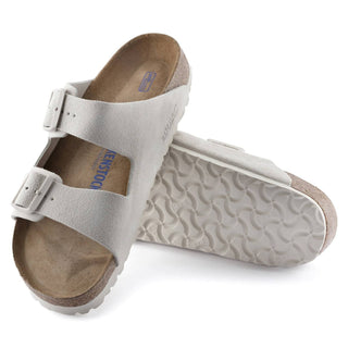 Birkenstock - Sandálias masculinas de couro e camurça Arizona com palmilha macia