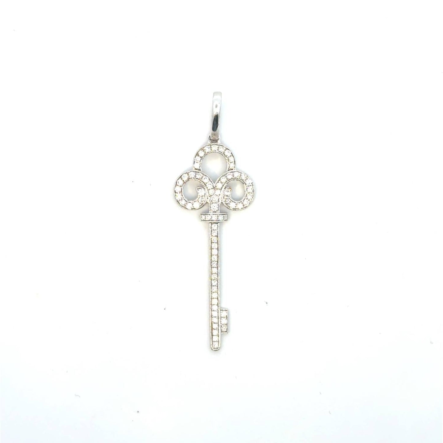 Aamiaa - 0.45 Carat Natural Diamond Clover Key Pendant