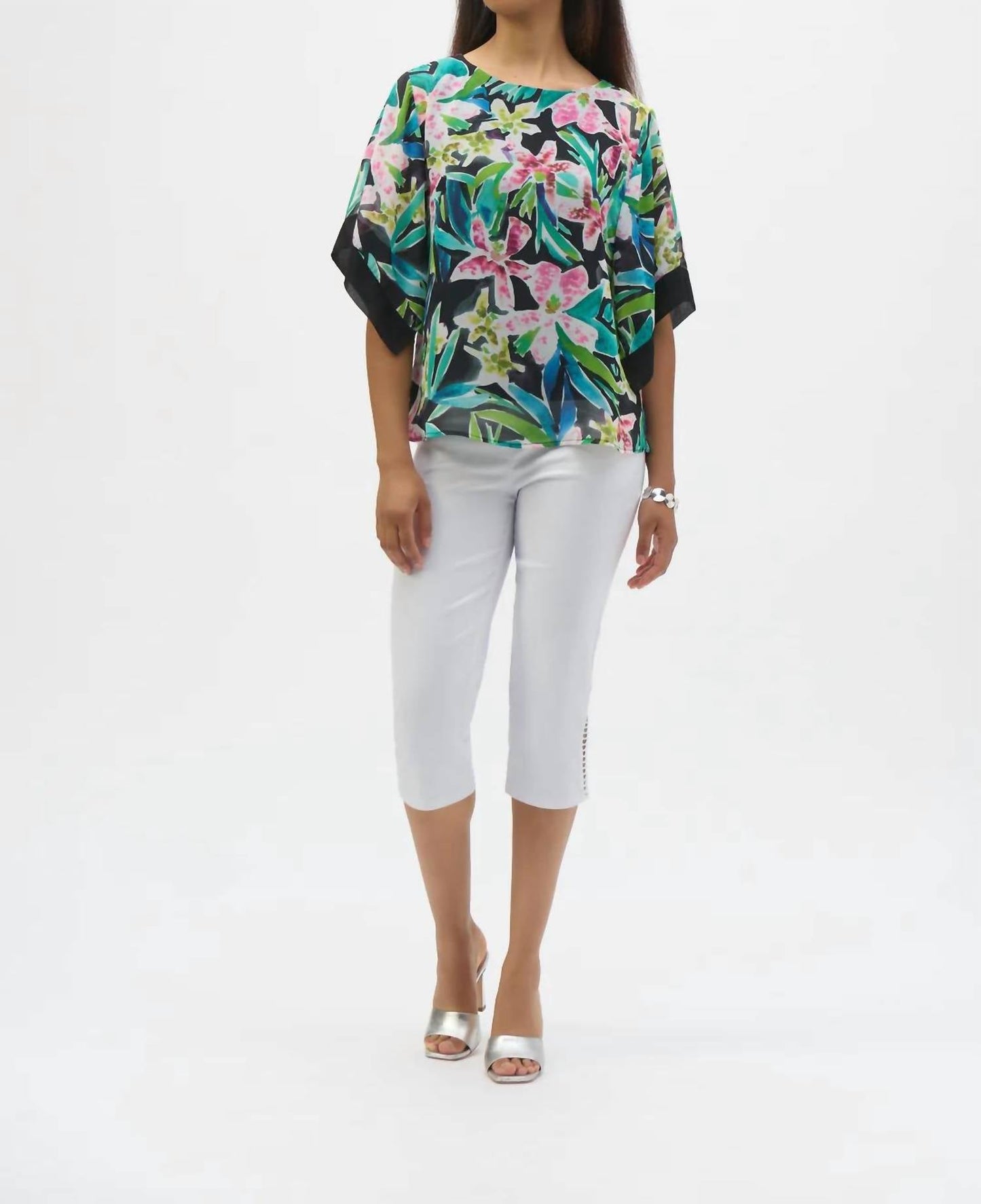 Joseph Ribkoff - Tropical Print Chiffon Top