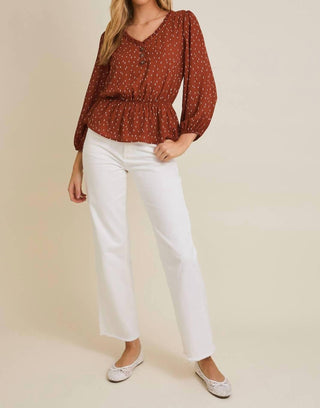 Gilli - V-neck Button-up Long Sleeve Shirt