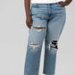 Good American - Good Boy Straight Leg Ripped Jeans - Plus