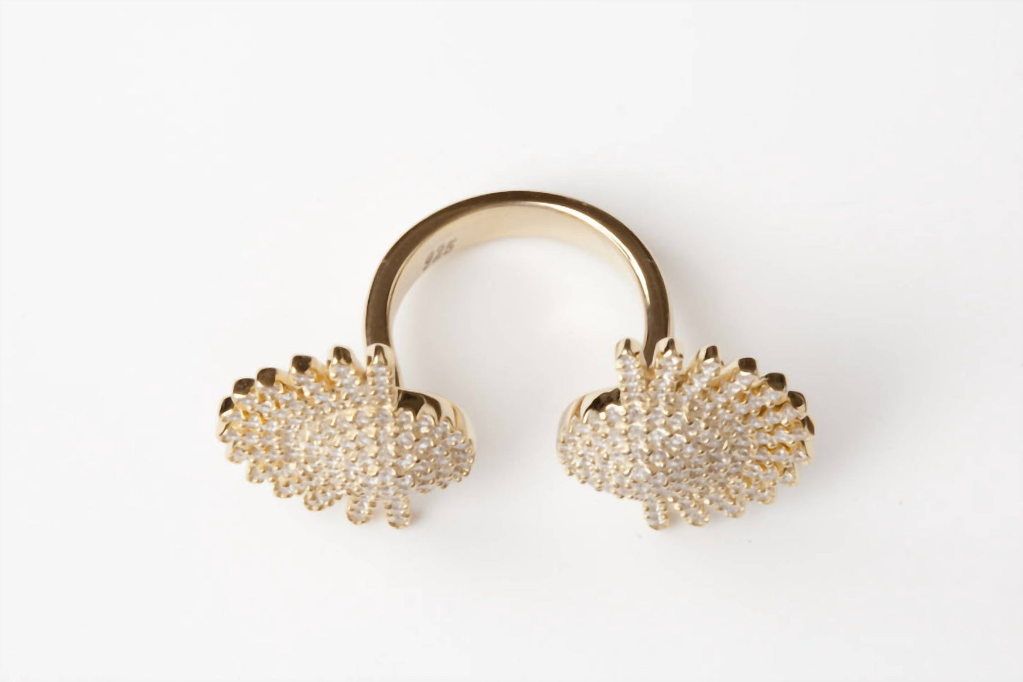 Avenue Chic - Women's Half Sunburst Cuff Ring