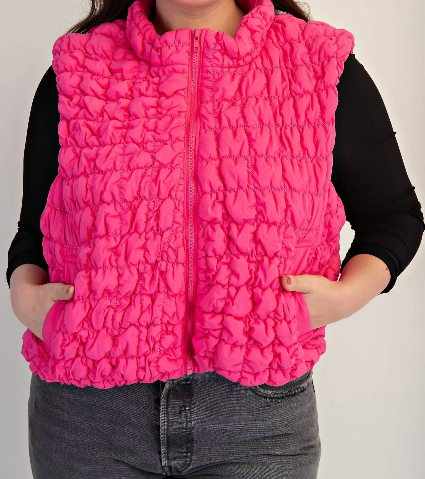 The Curve La - Plus Size Quilted Puffer Vest