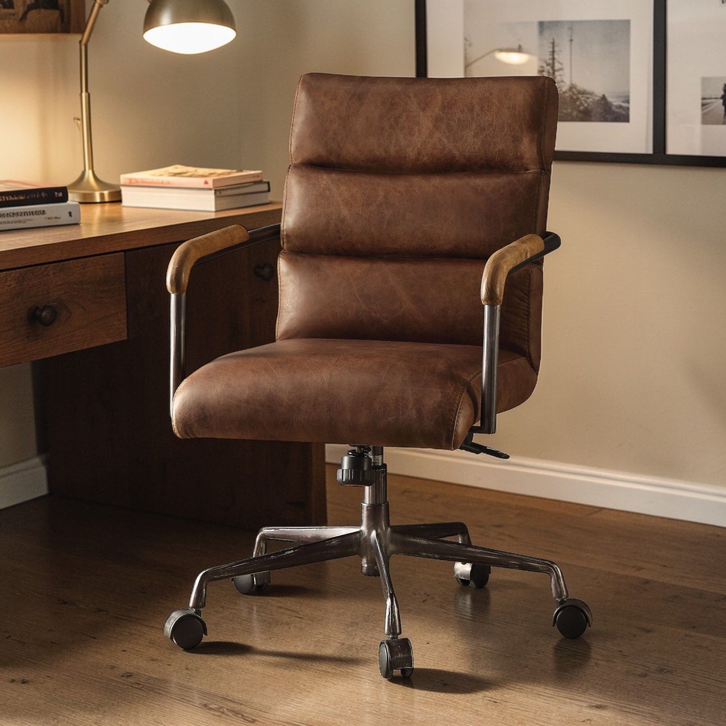 Harith Retro Top Grain Office Chair