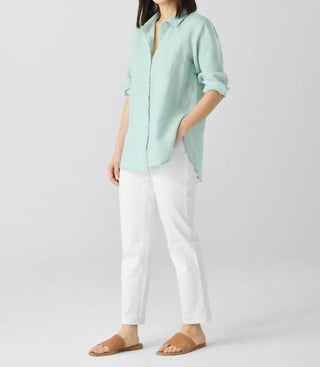 Eileen Fisher - Organic Handkerchief Linen Classic Collar Shirt